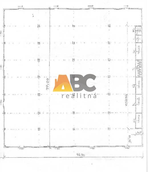 hala na predaj - Zvolen - pôdorys